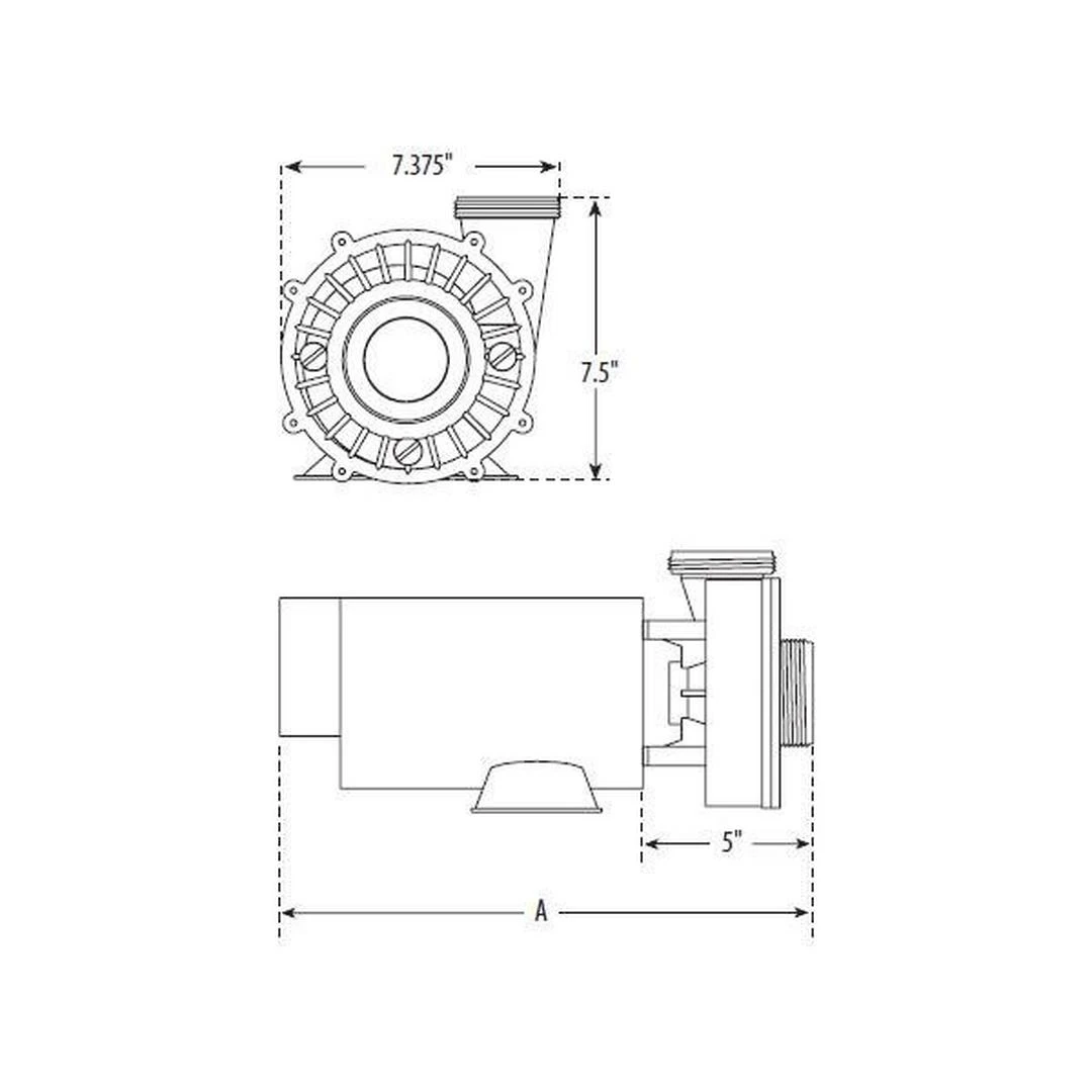 Waterway - Hi-Flo Side Discharge 4HP Dual-Speed Spa Pump, 230V 14 Waterway - Hi-Flo Side Discharge 4HP Dual-Speed Spa Pump, 230V - Image 14