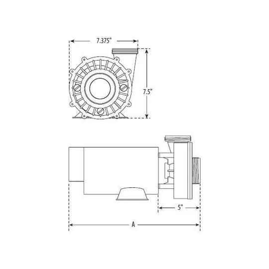 Waterway - Hi-Flo Side Discharge 4HP Dual-Speed Spa Pump, 230V 7 Waterway - Hi-Flo Side Discharge 4HP Dual-Speed Spa Pump, 230V - Image 7