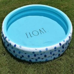 Rae Dunn - Indigo Polka Dot Inflatable Mini Pool - Float -Equipment Pools Indigo Polka Dot Inflatable Mini Pool Float 4