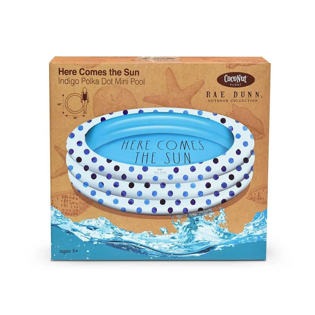 Rae Dunn - Indigo Polka Dot Inflatable Mini Pool - Here Comes The Sun 4 Rae Dunn - Indigo Polka Dot Inflatable Mini Pool - Here Comes The Sun - Image 4