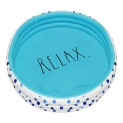 Rae Dunn - Indigo Polka Dot Inflatable Mini Pool - Relax