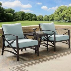 Kaplan 3Pc Outdoor Seating Set - Mist -Equipment Pools Kaplan 3 Pc Outdoor Seating Set 30