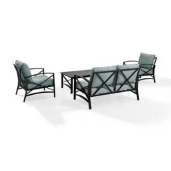 Kaplan 4-Pc Outdoor Seating Set - Oatmeal 10 Kaplan 4-Pc Outdoor Seating Set - Oatmeal -Equipment Pools Kaplan 4 Pc Outdoor Seating Set 10