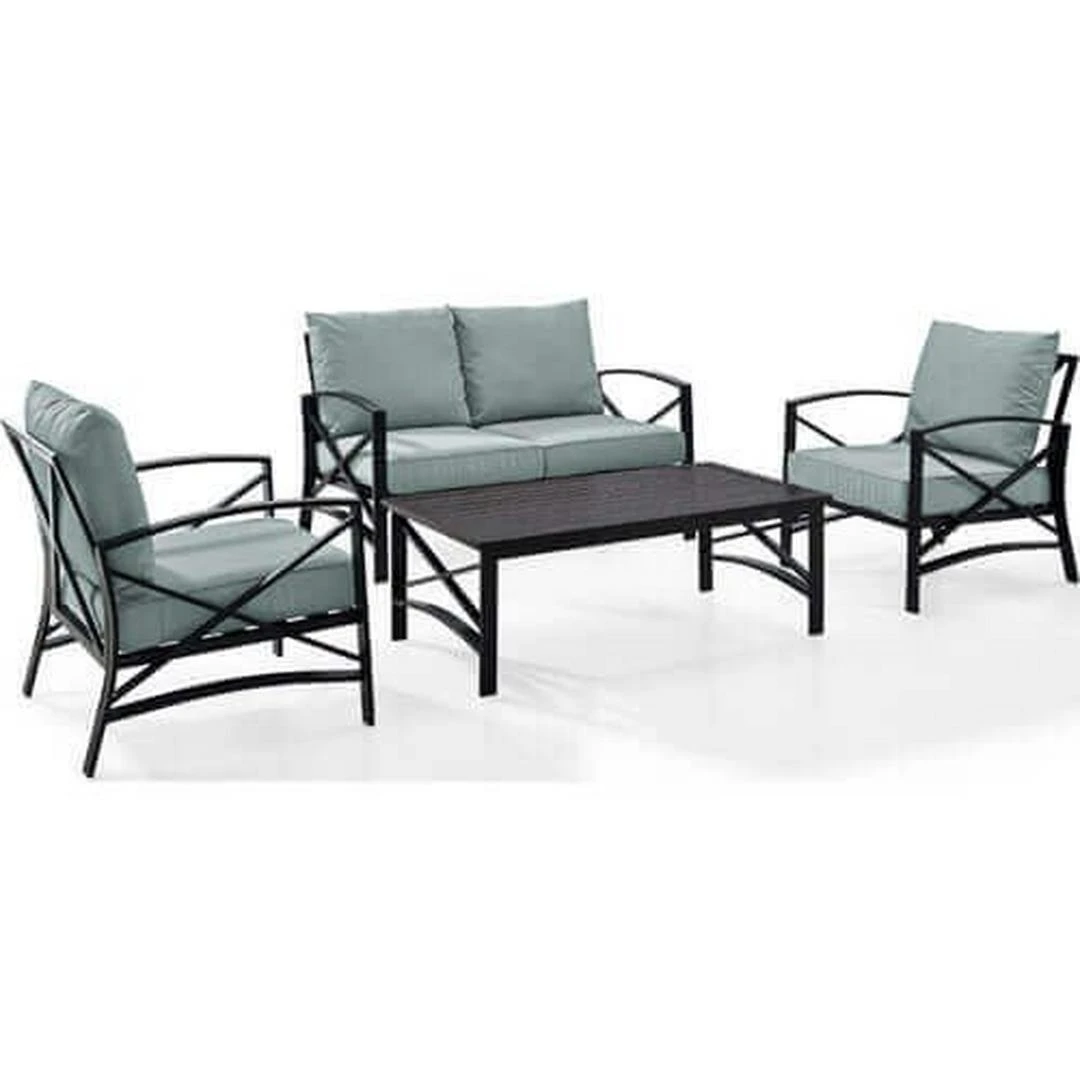 Kaplan 4-Pc Outdoor Seating Set - Oatmeal 4 Kaplan 4-Pc Outdoor Seating Set - Oatmeal - Image 4