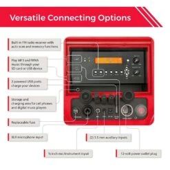Sondpex - KoolMax 40 Quart Wheeled Cooler Bluetooth Audio And Charging Station - Red -Equipment Pools KoolMax 40 Quart Wheeled Cooler Bluetooth Audio and Charging Station Red 11