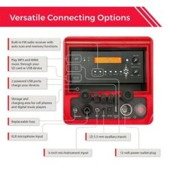 Sondpex - KoolMax 40 Quart Wheeled Cooler Bluetooth Audio And Charging Station - Red -Equipment Pools KoolMax 40 Quart Wheeled Cooler Bluetooth Audio and Charging Station Red 5