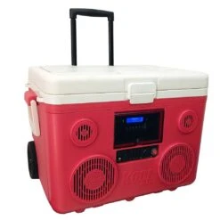 Sondpex - KoolMax 40 Quart Wheeled Cooler Bluetooth Audio And Charging Station - Red -Equipment Pools KoolMax 40 Quart Wheeled Cooler Bluetooth Audio and Charging Station Red 6