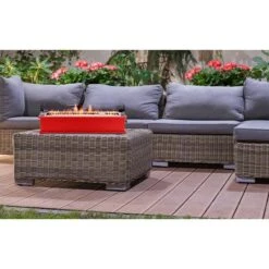 Ukiah - Loom X Blossom 28in Tabletop Fire Pit - Chili Pepper