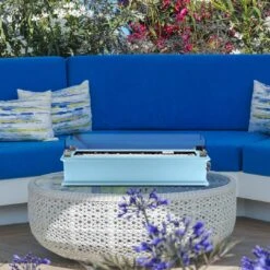 Ukiah - Loom X Blossom 28in Tabletop Fire Pit - Sky -Equipment Pools Loom X Blossom 28in Tabletop Fire Pit Sky 4