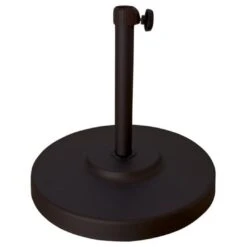 California Umbrella - Classic 50 Lb. Umbrella Base Stand, Bronze -Equipment Pools Metal Umbrella Base Black or Bronze Cast Iron Bases For Umbrellas 2