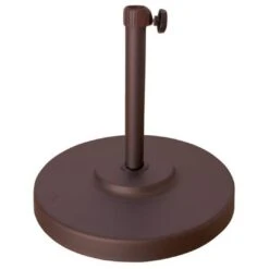 California Umbrella - Classic 50 Lb. Umbrella Base Stand, Bronze -Equipment Pools Metal Umbrella Base Black or Bronze Cast Iron Bases For Umbrellas 3