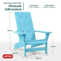 Keter - Montauk Adirondack Chair, Seafoam -Equipment Pools Montauk Adirondack Chair Seafoam 3