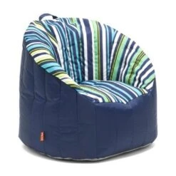 Big Joe - Outdoor Lumin Chair, Cozumel Stripe And Navy 31 Big Joe - Outdoor Lumin Chair, Cozumel Stripe And Navy -Equipment Pools Outdoor Lumin Chair Cozumel Stripe and Navy 15
