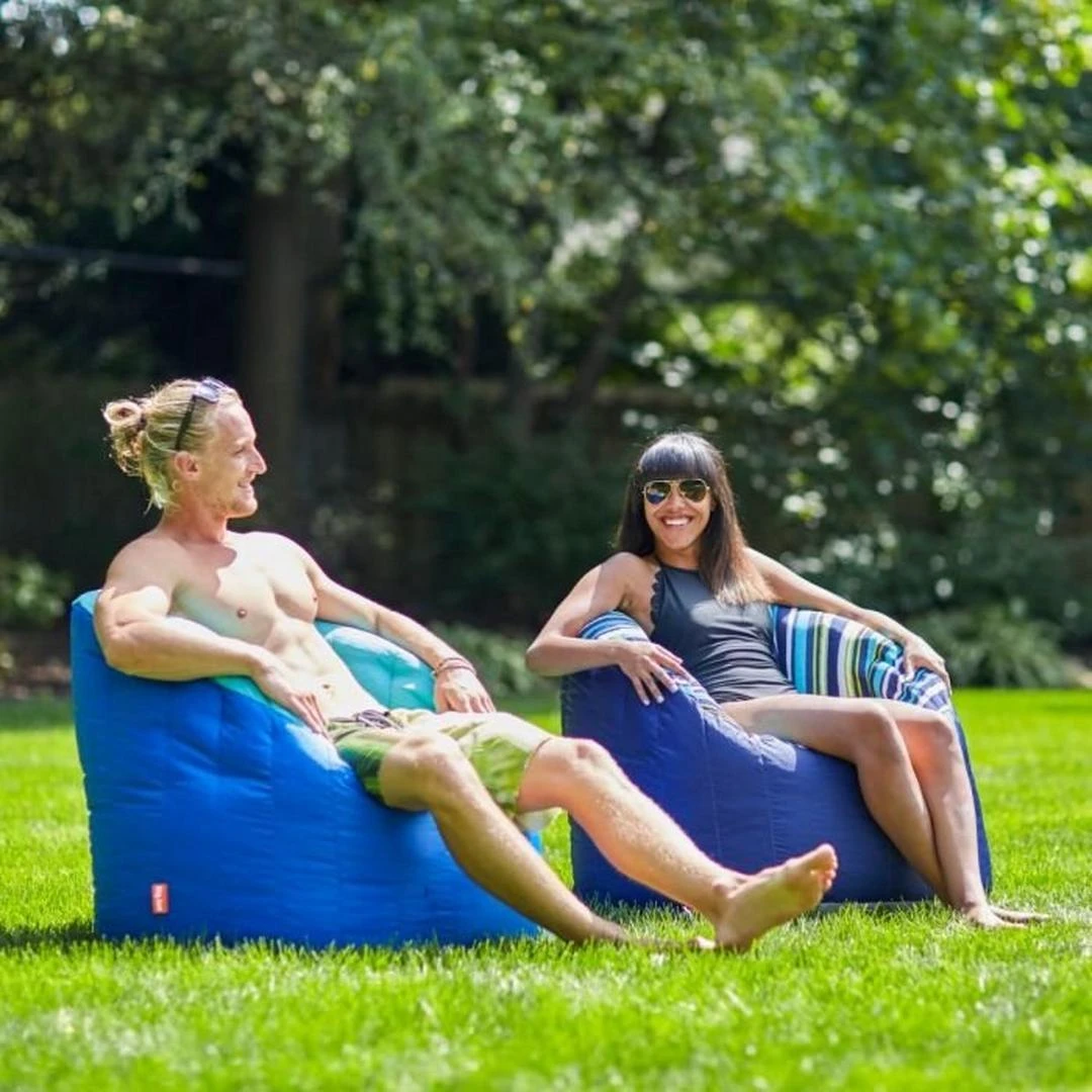 Big Joe - Outdoor Lumin Chair, Cozumel Stripe And Navy 10 Big Joe - Outdoor Lumin Chair, Cozumel Stripe And Navy - Image 10