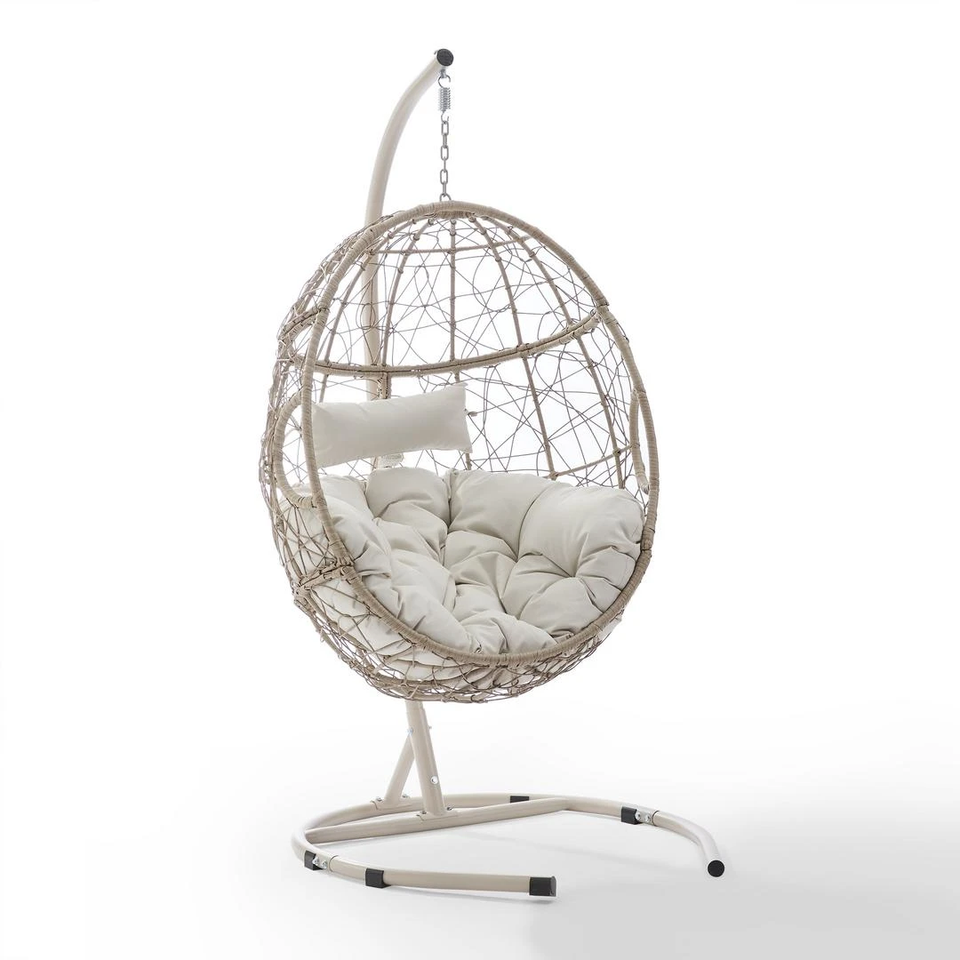 Crosley - Cleo Indoor/Outdoor Wicker Hanging Egg Chair 8 Crosley - Cleo Indoor/Outdoor Wicker Hanging Egg Chair - Image 8