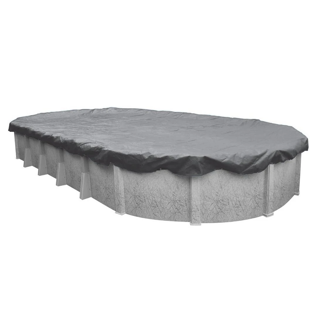 Midwest Canvas - 16' X 25' Oval Winter Pool Cover, 16 Year Warranty, Silver 7 Midwest Canvas - 16' X 25' Oval Winter Pool Cover, 16 Year Warranty, Silver - Image 7