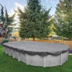 Midwest Canvas - 16' X 25' Oval Winter Pool Cover, 16 Year Warranty, Silver 17 Midwest Canvas - 16' X 25' Oval Winter Pool Cover, 16 Year Warranty, Silver -Equipment Pools Oval Winter Pool Cover 16 Year Warranty Silver 7
