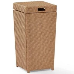 Palm Harbor Wicker Trash Bin 8 Palm Harbor Wicker Trash Bin -Equipment Pools Palm Harbor Wicker Trash Bin 2
