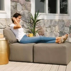 Big Joe - Patio 2-Piece Sectional Couch, Castor Gray 10 Big Joe - Patio 2-Piece Sectional Couch, Castor Gray -Equipment Pools Patio 2 Piece Sectional Couch Castor Gray 4