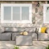 Big Joe - Patio 5-Piece Sectional Couch, Granite