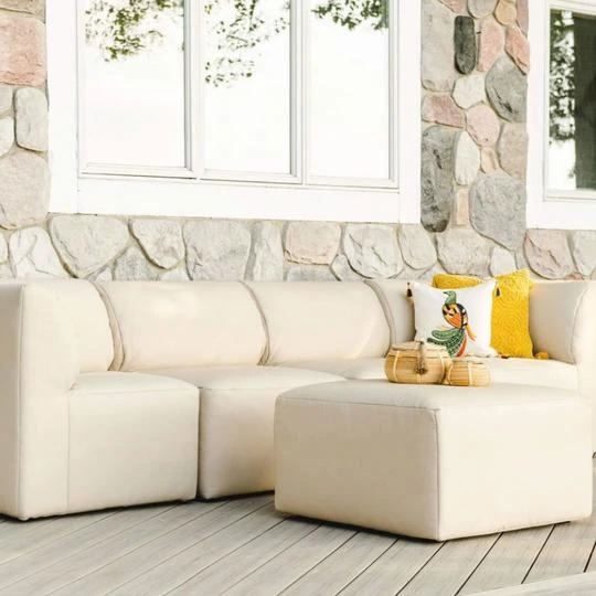 Big Joe - Patio 5-Piece Sectional Couch, Terra Bask 1 Big Joe - Patio 5-Piece Sectional Couch, Terra Bask