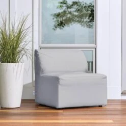 Big Joe - Patio Armless Chair, Light Gray -Equipment Pools Patio Armless Chair Light Gray 2