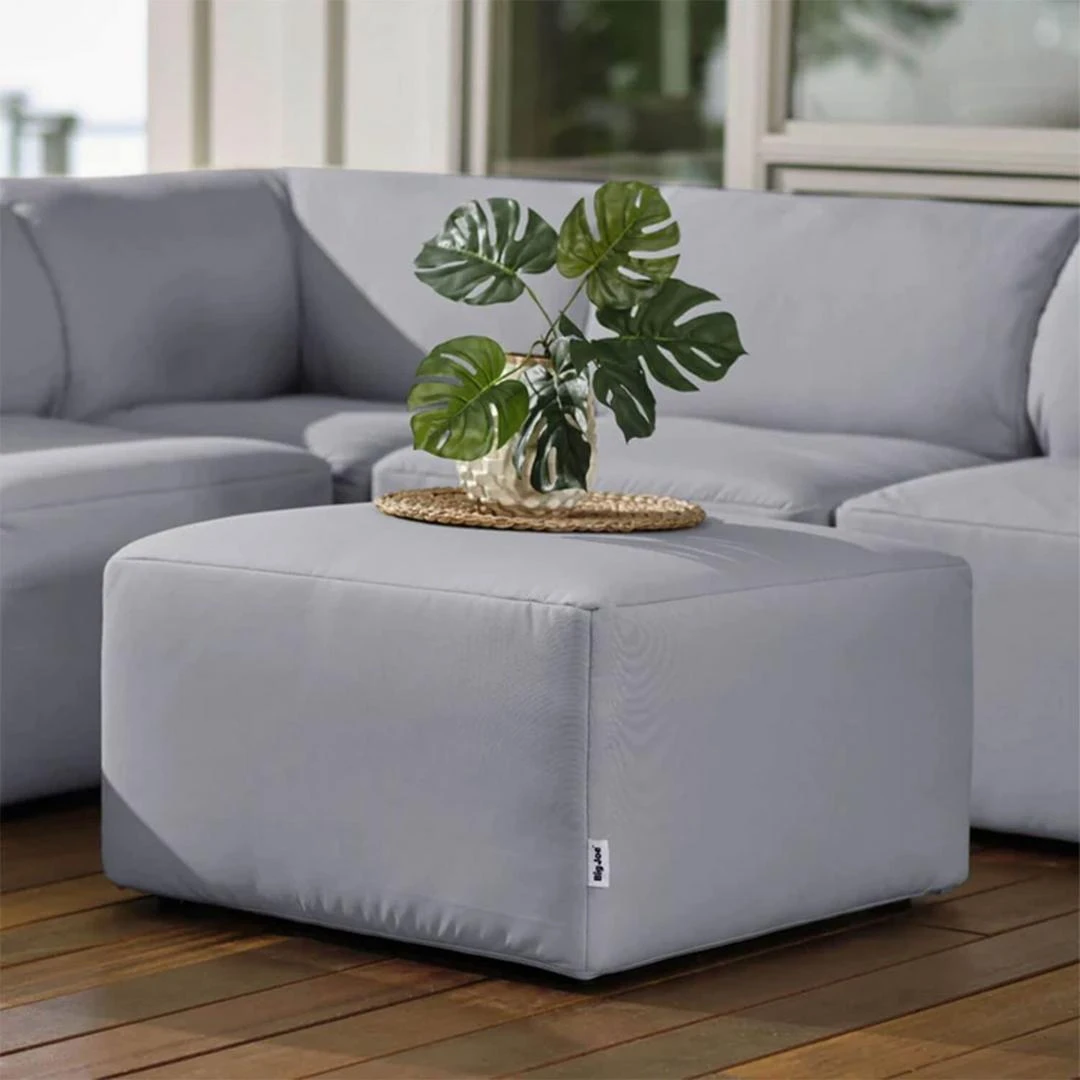 Big Joe - Patio Ottoman, Light Gray 2 Big Joe - Patio Ottoman, Light Gray - Image 2