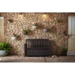 Keter - Patio Storage Bench 60 Gallons, Brown -Equipment Pools Patio Storage Bench 60 Gallons Brown 4