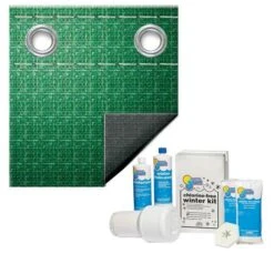 Polar Plus 12-Year 16' X 25' Oval Winter Pool Cover With Pool Closing Kit Up To 15,000 Gallons Bundle