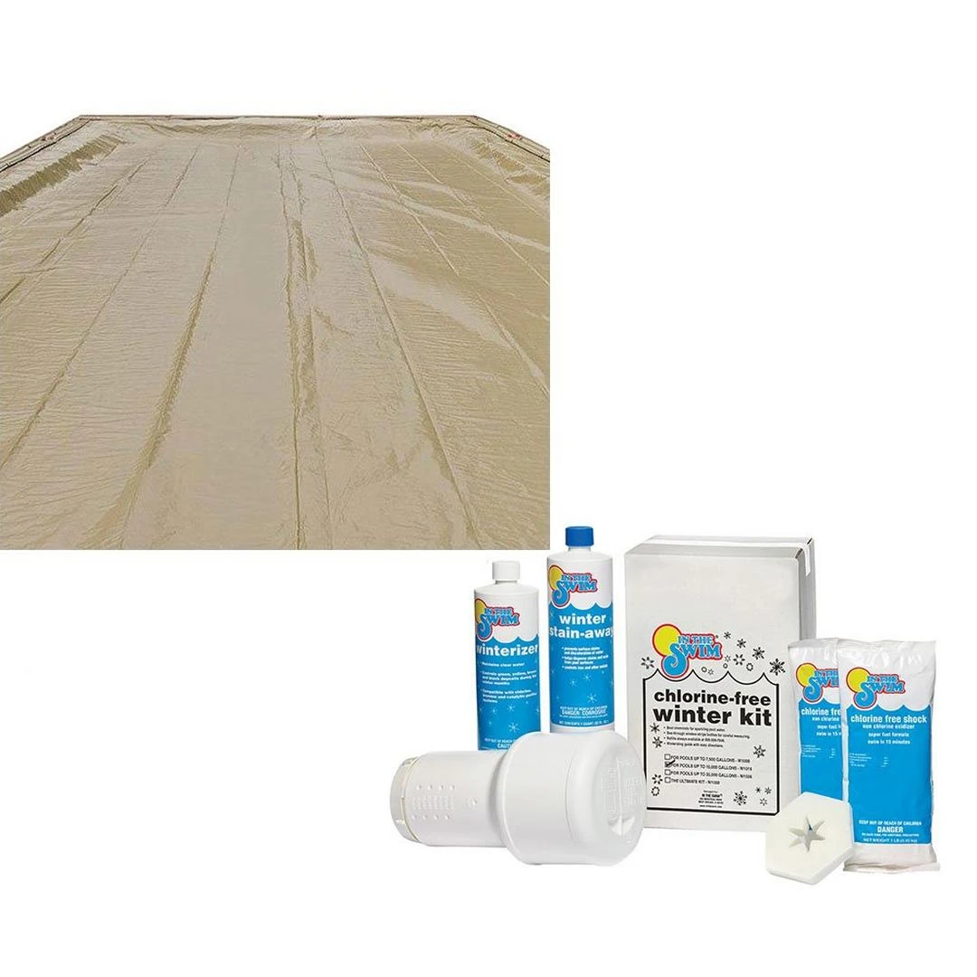 Polar Protector 20-Year 16' X 32' Rectangle Winter Pool Cover With Pool Closing Kit Up To 15,000 Gallons Bundle 2 Polar Protector 20-Year 16' X 32' Rectangle Winter Pool Cover With Pool Closing Kit Up To 15,000 Gallons Bundle - Image 2