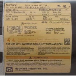 Hayward - Power End Pool Motor For 2HP 1-Speed Tristar Pool Pump, Max Rate 12 Hayward - Power End Pool Motor For 2HP 1-Speed Tristar Pool Pump, Max Rate -Equipment Pools Power End Pool Motor for 2HP 1 Speed Tristar Pool Pump Max Rate 2