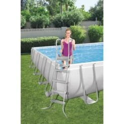 Bestway - Power Steel 31' X 16' Rectangle Above Ground Pool Set -Equipment Pools Power Steel 31 x 16 Rectangle Above Ground Pool Set 3
