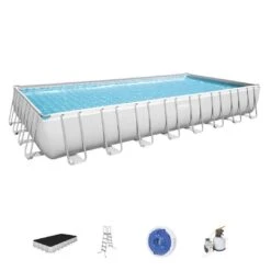 Bestway - Power Steel 31' X 16' Rectangle Above Ground Pool Set -Equipment Pools Power Steel 31 x 16 Rectangle Above Ground Pool Set 6