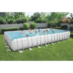 Bestway - Power Steel 31' X 16' Rectangle Above Ground Pool Set -Equipment Pools Power Steel 31 x 16 Rectangle Above Ground Pool Set 7