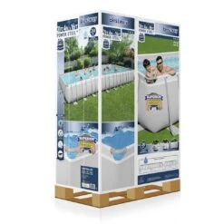 Bestway - Power Steel 31' X 16' Rectangle Above Ground Pool Set -Equipment Pools Power Steel 31 x 16 Rectangle Above Ground Pool Set 9