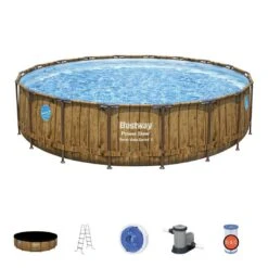Bestway - Power Steel Swim Vista 18' Round Above Ground Pool Set -Equipment Pools Power Steel Swim Vista 18 Round Above Ground Pool Set 10