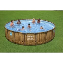 Bestway - Power Steel Swim Vista 18' Round Above Ground Pool Set -Equipment Pools Power Steel Swim Vista 18 Round Above Ground Pool Set 12