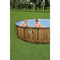 Bestway - Power Steel Swim Vista 18' Round Above Ground Pool Set -Equipment Pools Power Steel Swim Vista 18 Round Above Ground Pool Set 5