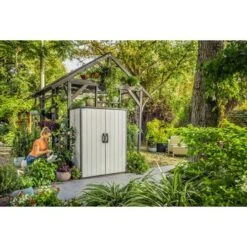 Keter - Premier Tall Shed, Grey -Equipment Pools Premier Tall Shed Grey 4