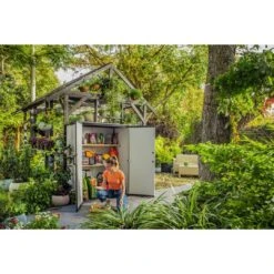 Keter - Premier Tall Shed, Grey -Equipment Pools Premier Tall Shed Grey 8