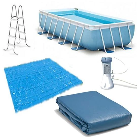 Intex - Prism Frame 16' X 8' Rectangle Pool Package 2 Intex - Prism Frame 16' X 8' Rectangle Pool Package - Image 2