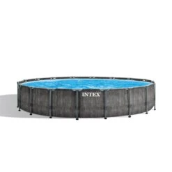 Intex - Prism Frame Greywood Above Ground Pool 18' Round X 48" Depth 24 Intex - Prism Frame Greywood Above Ground Pool 18' Round X 48" Depth -Equipment Pools Prism Frame Greywood Above Ground Pool 18 Round x 48 Depth 10