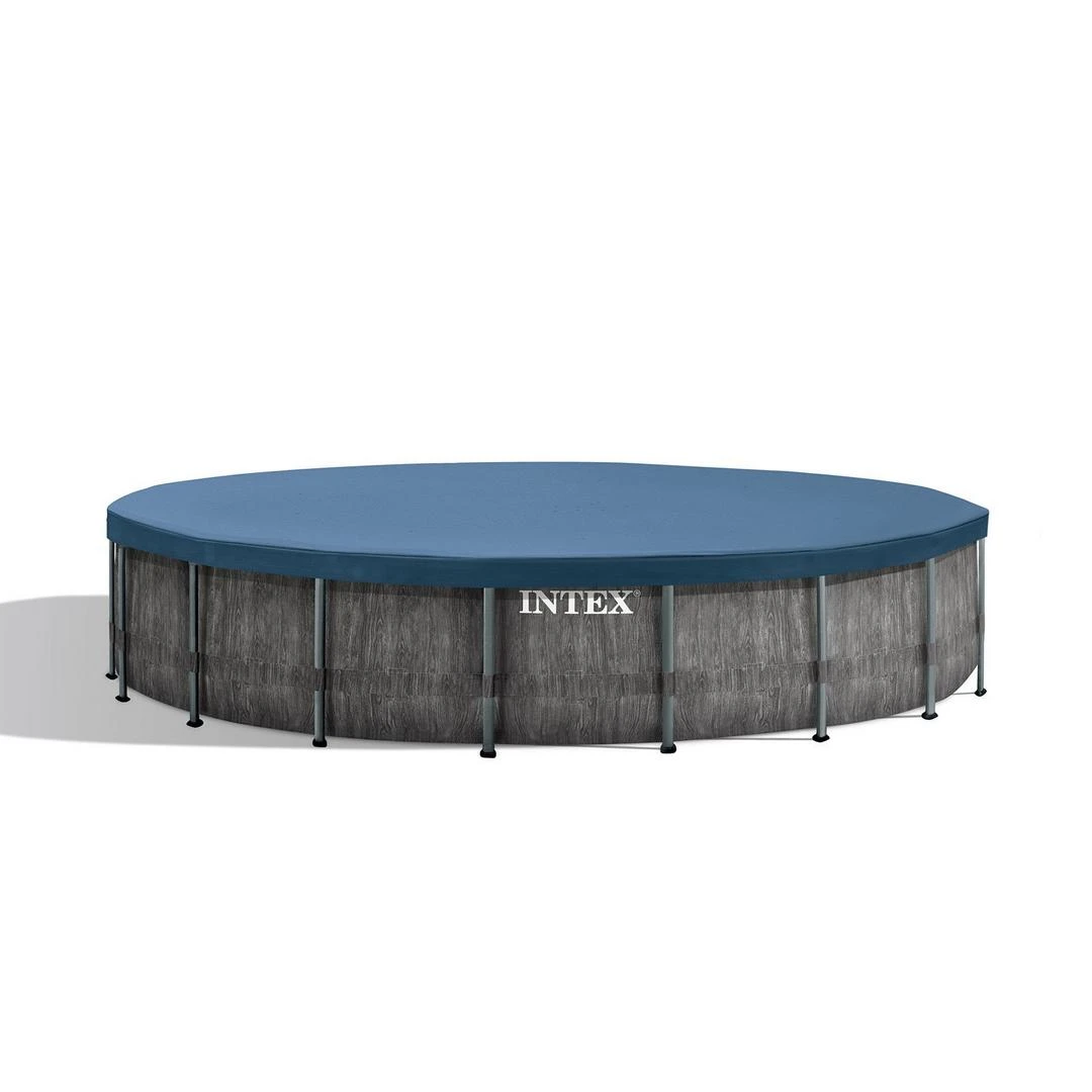 Intex - Prism Frame Greywood Above Ground Pool 18' Round X 48" Depth 14 Intex - Prism Frame Greywood Above Ground Pool 18' Round X 48" Depth - Image 14