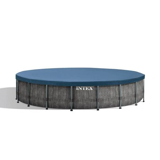 Intex - Prism Frame Greywood Above Ground Pool 18' Round X 48" Depth 7 Intex - Prism Frame Greywood Above Ground Pool 18' Round X 48" Depth - Image 7
