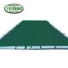 Polar Plus 18' X 36' Rectangle Left Side Step Winter Pool Cover With 15 Blue 8 Ft. Double Water Tubes