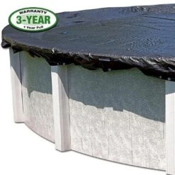 Fine Mesh 21' Round Winter Pool Cover, 3 Year Warranty -Equipment Pools Round Fine Mesh Above Ground Winter Pool Cover 3 Year Warranty 15