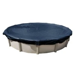 Midwest Canvas - 24' Round Winter Pool Cover, 10 Year Warranty, Blue -Equipment Pools Round Winter Pool Cover 10 Year Warranty Blue 16