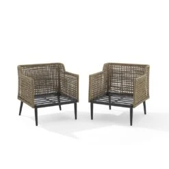 Crosley - Southwick 2-Piece Outdoor Wicker Armchair Set -Equipment Pools Southwick 2 Piece Outdoor Wicker Armchair Set 12