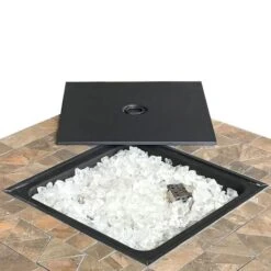 AZ Patio Heaters - Square Tile Propane Fire Pit, 40K BTU -Equipment Pools Square Tile Propane Fire Pit 40K BTU 2