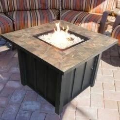 AZ Patio Heaters - Square Tile Propane Fire Pit, 40K BTU -Equipment Pools Square Tile Propane Fire Pit 40K BTU 4